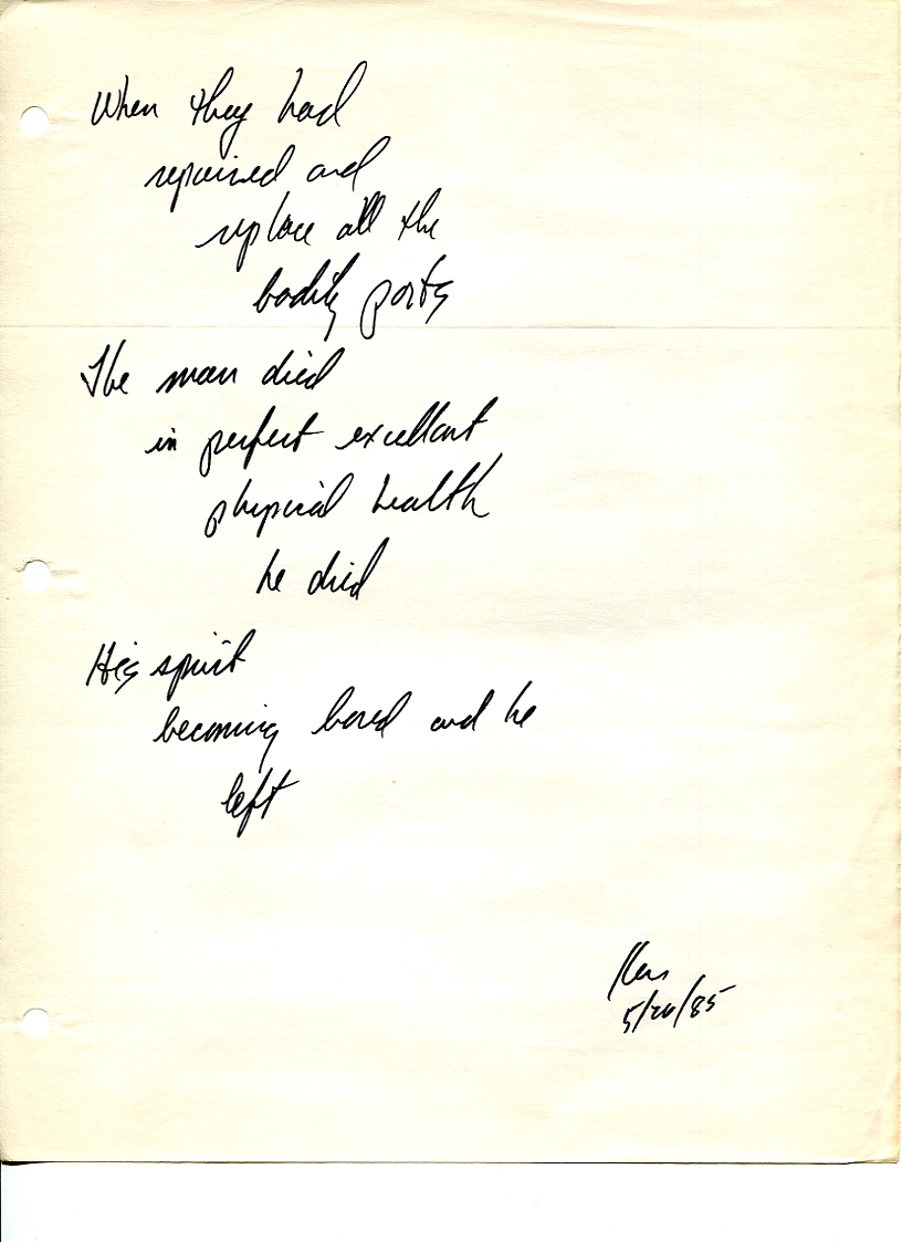 John WorldPeace Poems 1985 | World Peace Poems