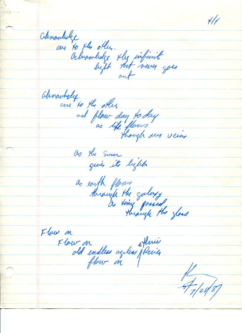 John WorldPeace Poems 1987 | World Peace Poems