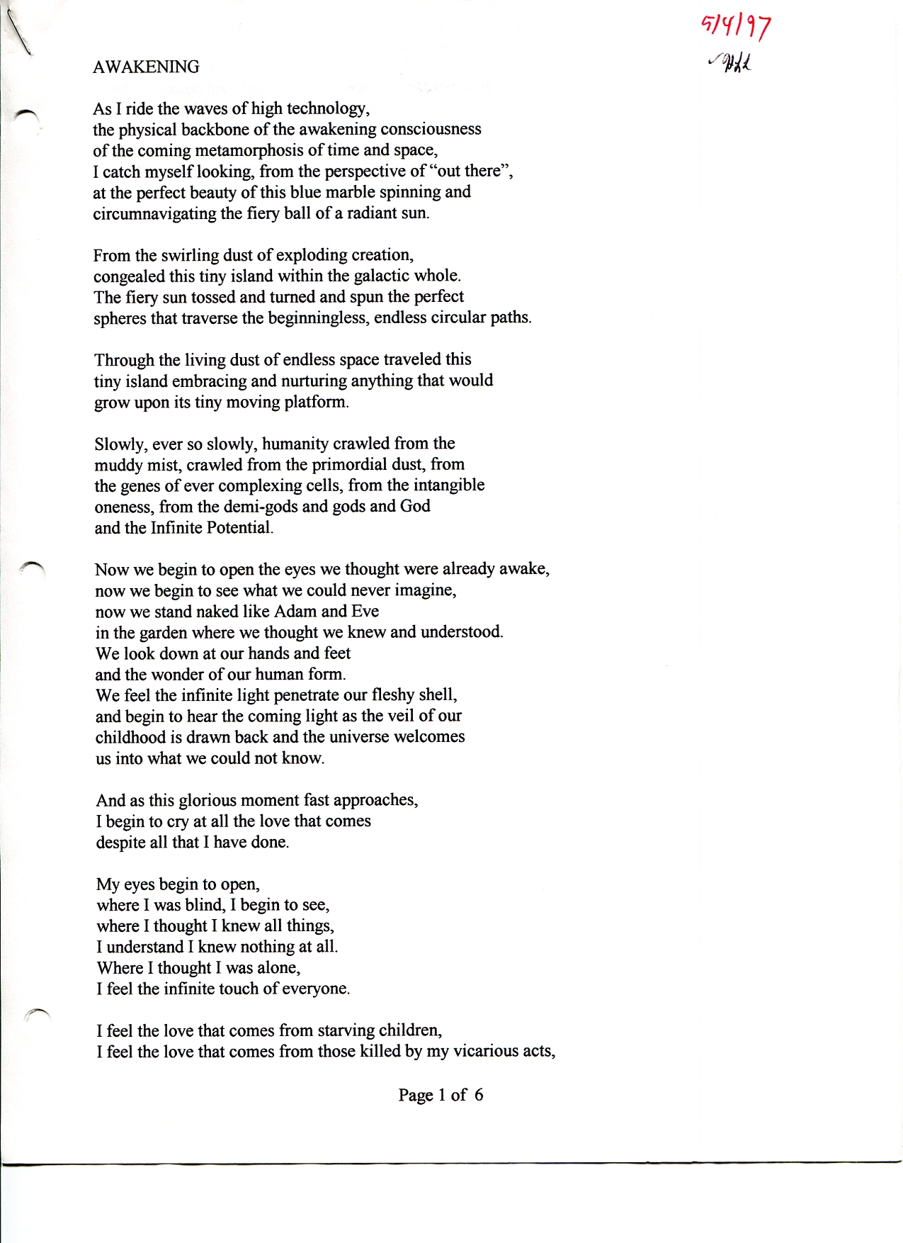 John WorldPeace Poems 1997 | World Peace Poems