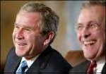 [Bush and Rumsfeld]